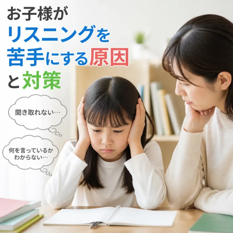 お子様がリスニングを苦手にする原因と対策