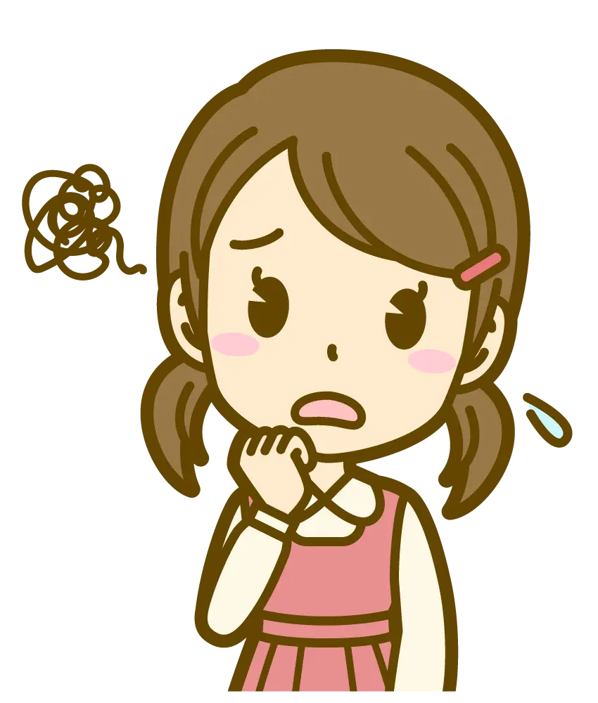 相手の話す言葉がわからず困っている少女