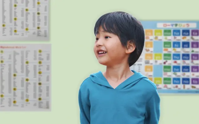 英語で答える少年